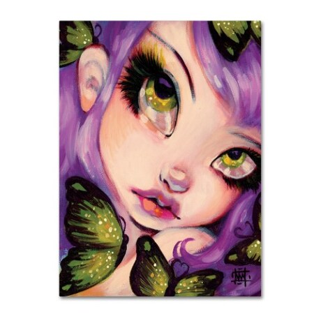 Natasha Wescoat 'Green Eyed Violet' Canvas Art,24x32